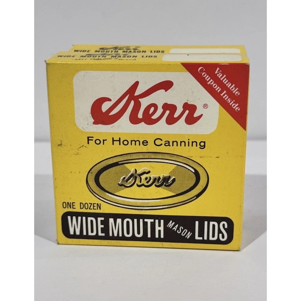 Vintage Kerr Wide Mouth Mason Lids 2‎ Boxes 1 Open Total Of 17 Canning